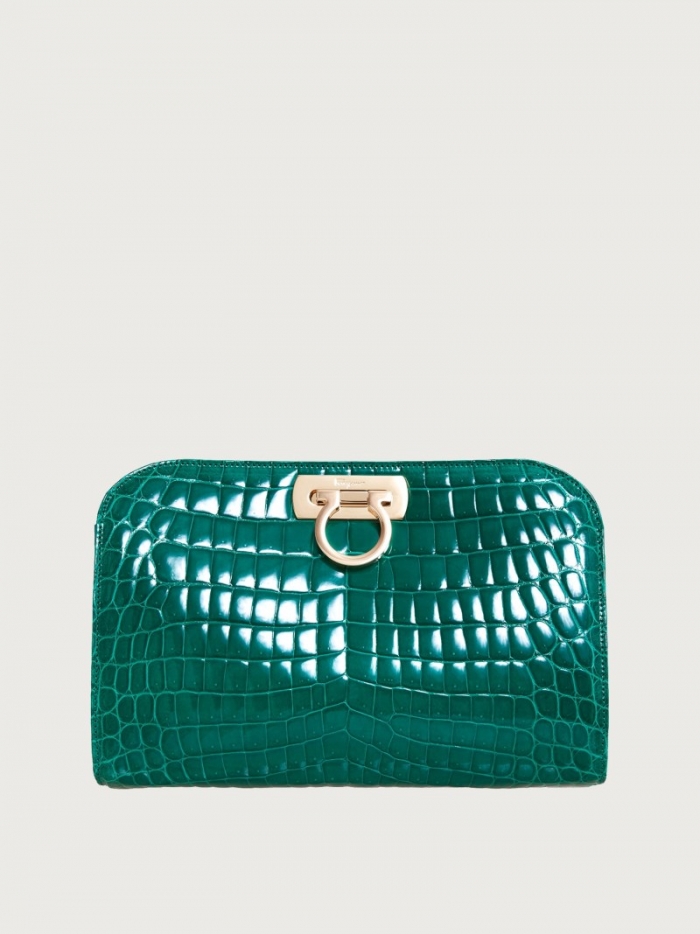 Ferragamo Women's Diana Clutch - Emerald | Quick Ship!