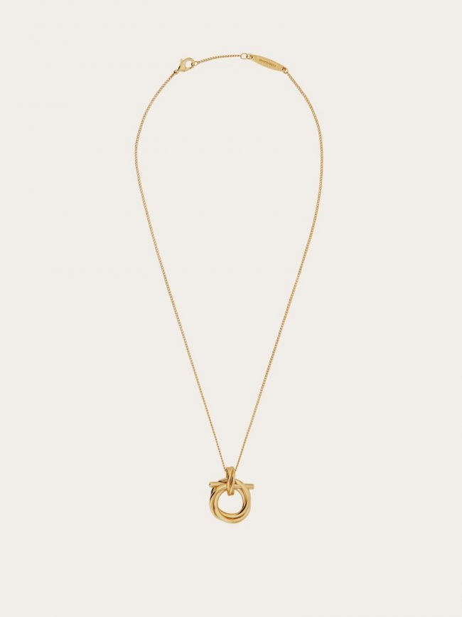 Ferragamo Women's Gancini Pendant Necklace - Gold | Quick Ship!