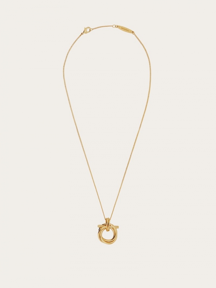 Ferragamo Women's Gancini Pendant Necklace - Gold | Quick Ship!