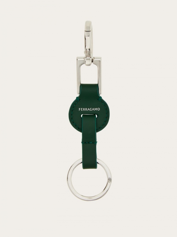 Ferragamo Women's Gancini Key Holder - Forest Green | Quick Ship!