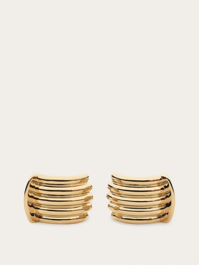 Ferragamo Men's Cufflinks - Light Gold | Quick Ship!