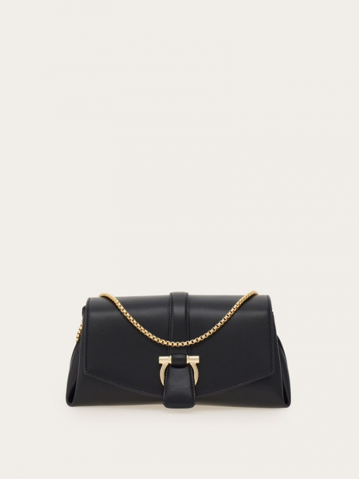Ferragamo Women's Front Flap Crossbody Bag - Black | Quick Ship!