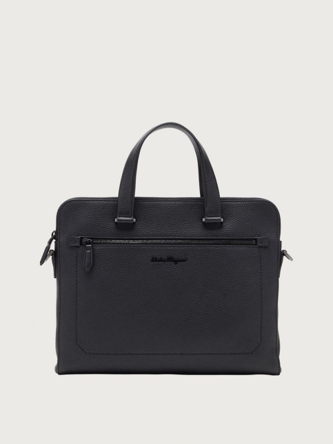 Ferragamo Men's Business Bag - Black | Quick Ship!