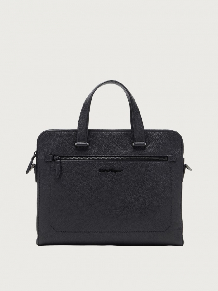 Ferragamo Men's Business Bag - Black | Quick Ship!