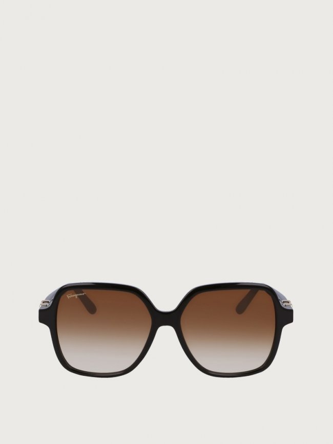 Ferragamo Women's Sunglasses - Dark Brown/Gradient Caramel | Quick Ship!