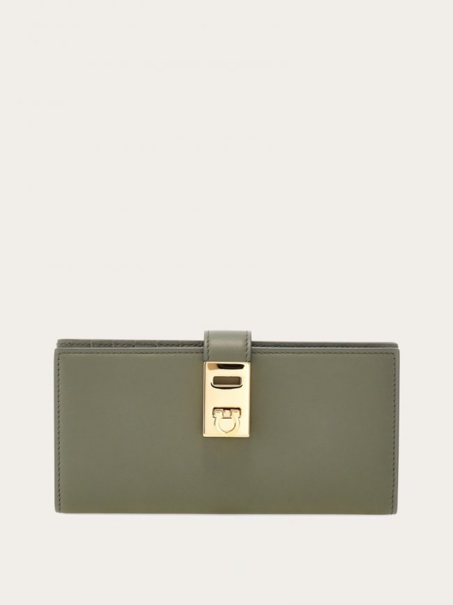 Ferragamo Women's Hug Continental Wallet - Ash Grey | Quick Ship!