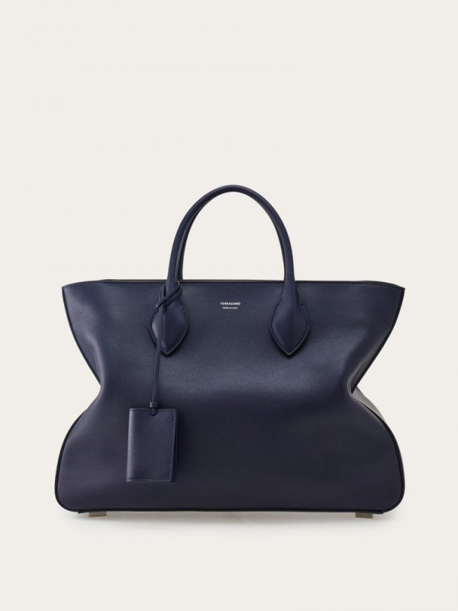 Ferragamo Men's Tote Bag - Midnight Blue | Quick Ship!