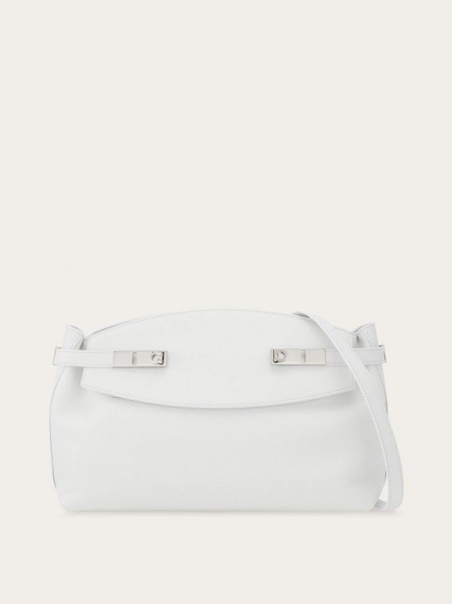 Ferragamo Women's Hug Soft Crossbody Bag - Optic White | Quick Ship!