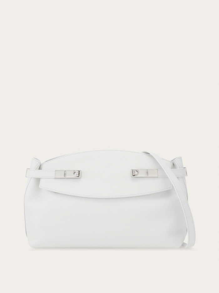 Ferragamo Women's Hug Soft Crossbody Bag - Optic White | Quick Ship!