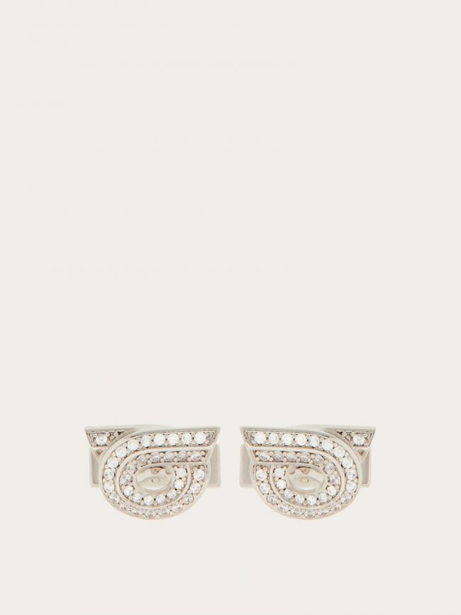 Ferragamo Men's Gancini Cufflinks - Palladium | Quick Ship!