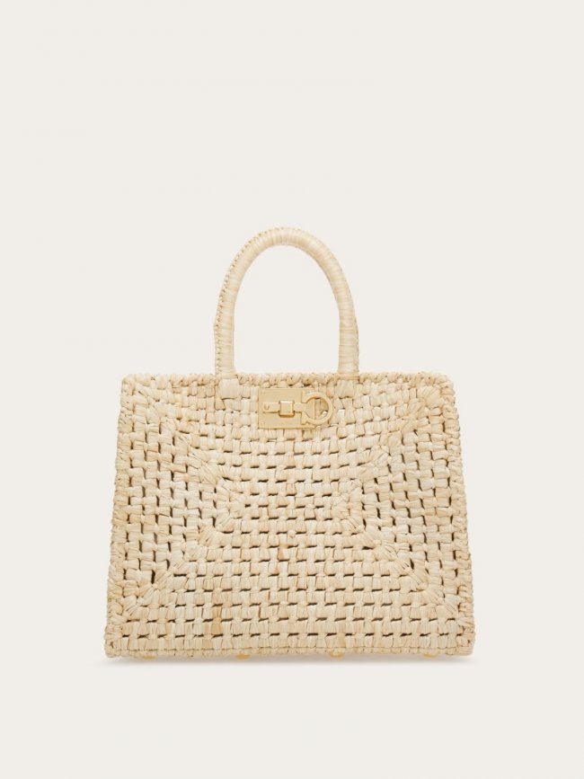 Ferragamo Women's Studio Box Bag - Raffia | Quick Ship!