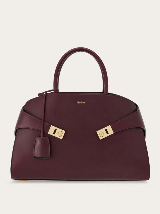 Ferragamo Women's Hug Handbag - Dark Barolo | Quick Ship!