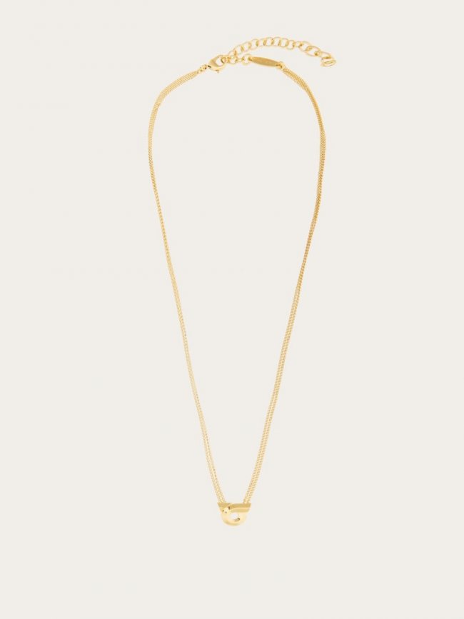 Ferragamo Women's Gancini Pendant Necklace - Gold | Quick Ship!