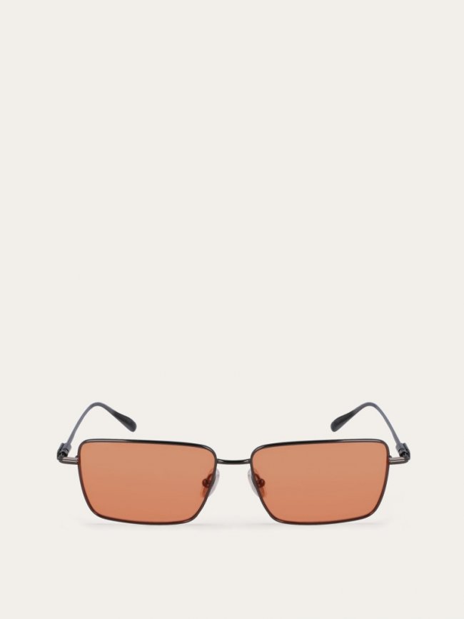 Ferragamo Men's Sunglasses - Dark Gun/Orange | Quick Ship!