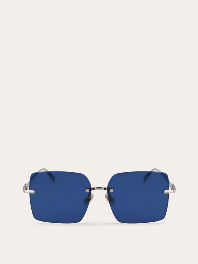 Ferragamo Women's Sunglasses - Gold/Dark Blue | Quick Ship!