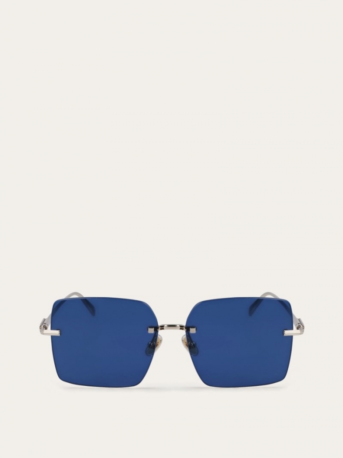 Ferragamo Women's Sunglasses - Gold/Dark Blue | Quick Ship!