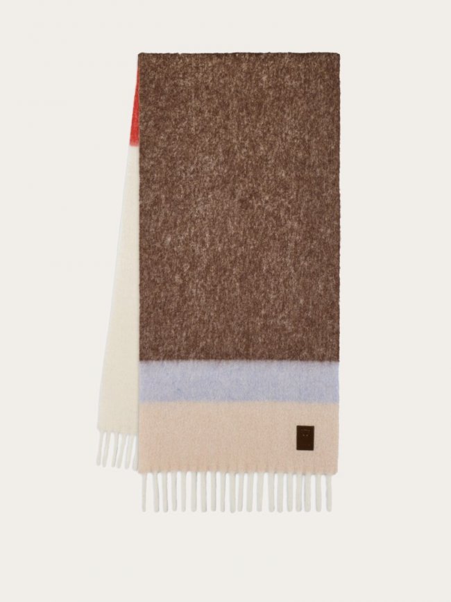 Ferragamo Women's Alpaca-Blend Scarf - Mascarpone/Clay | Quick Ship!
