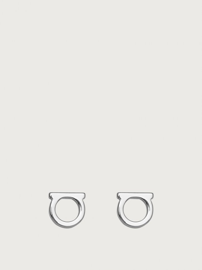Ferragamo Women's Gancini Earrings - Palladium (S) | Quick Ship!