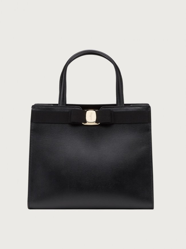 Ferragamo Women's Vara Bow Top Handle - Black | Quick Ship!