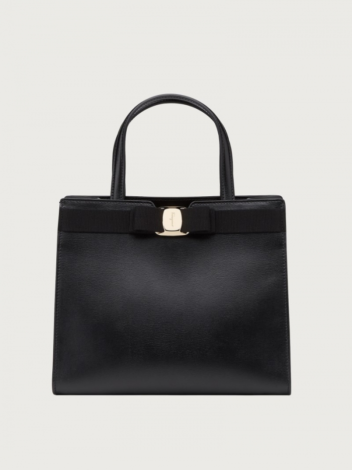 Ferragamo Women's Vara Bow Top Handle - Black | Quick Ship!