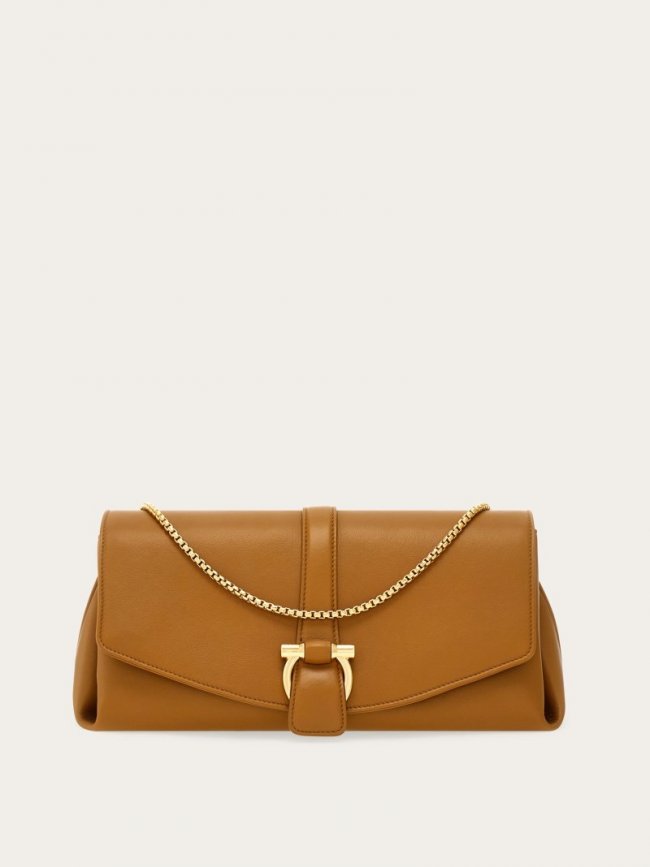 Ferragamo Women's Front Flap Crossbody Bag - Burnt Ocher | Quick Ship!