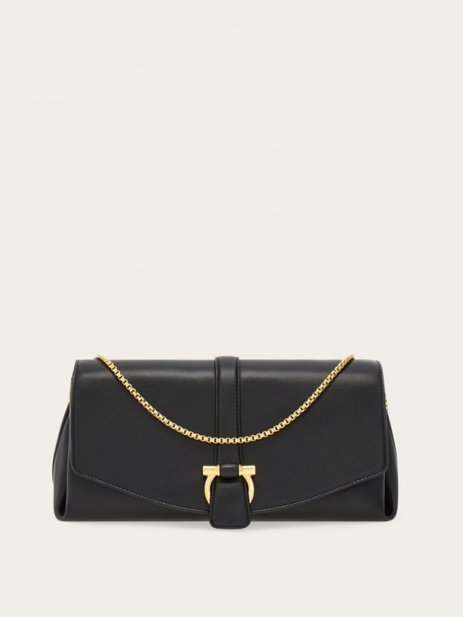 Ferragamo Women's Front Flap Crossbody Bag - Black | Quick Ship!
