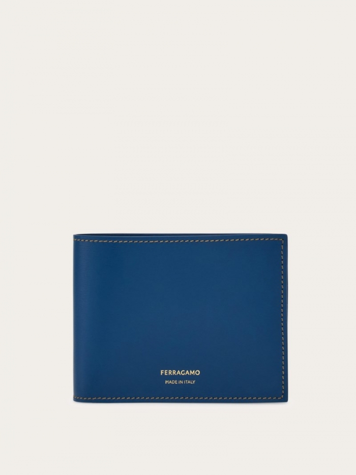 Ferragamo Men's Bicolor Wallet - Blue Teal | Quick Ship!