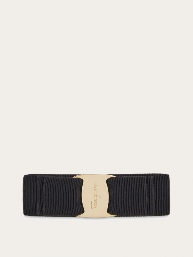 Ferragamo Women's Vara Bow Hairclip - Black/Gold | Quick Ship!