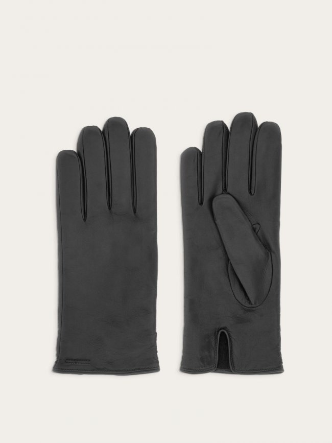 Ferragamo Men's Lined Gloves - Black | Quick Ship!