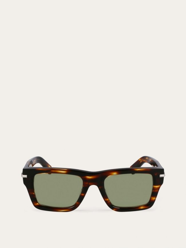 Ferragamo Men's Sunglasses - Brown/Green | Quick Ship!