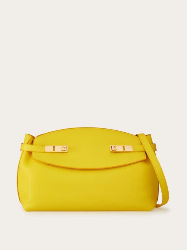 Ferragamo Women's Hug Soft Crossbody Bag - Yellow | Quick Ship!