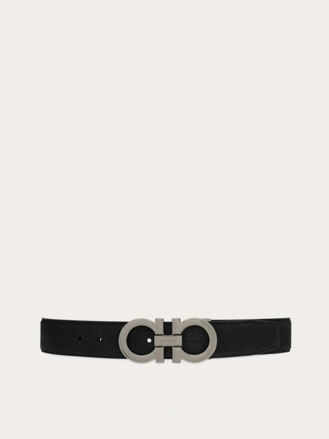 Ferragamo Men's Adjustable Gancini Belt - Black | Quick Ship!