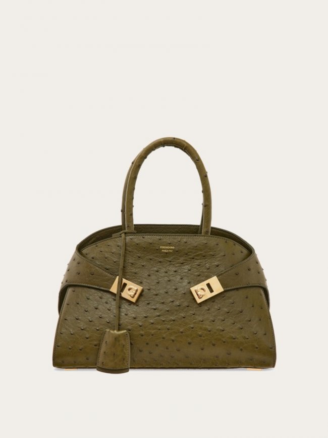 Ferragamo Women's Hug Handbag - Olive Green | Quick Ship!