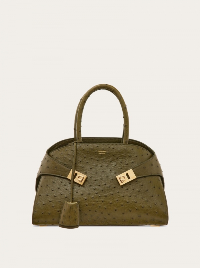 Ferragamo Women's Hug Handbag - Olive Green | Quick Ship!