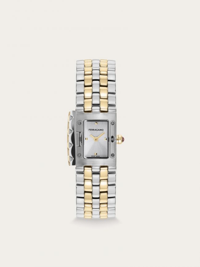 Ferragamo Women's Secret Watch - Stainless Steel/Ip Yellow Gold/White Silver | Quick Ship!