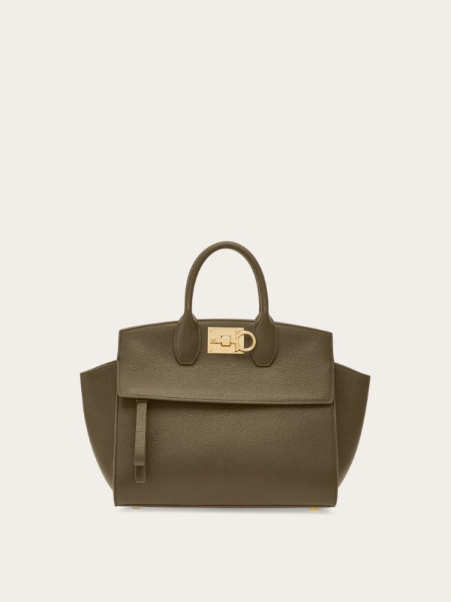 Ferragamo Women's Studio Soft Bag - Olive Green | Quick Ship!
