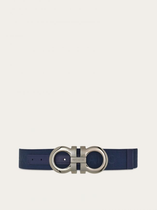 Ferragamo Men's Fixed Gancini Belt - Midnight Blue | Quick Ship!
