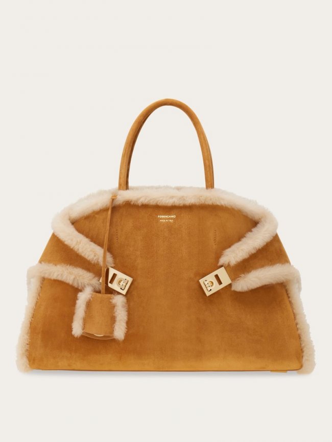 Ferragamo Women's Hug Handbag - Natural Nude | Quick Ship!
