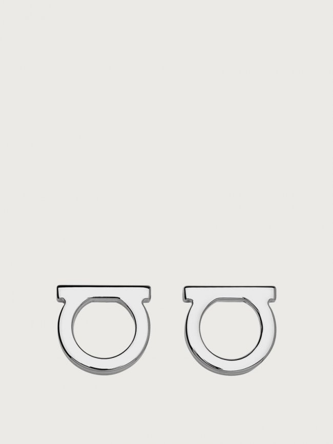 Ferragamo Women's Gancini Earrings - Palladium (L) | Quick Ship!