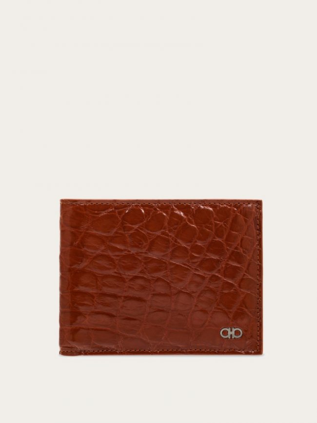 Ferragamo Men's Gancini Wallet - Mogensen Brown | Quick Ship!