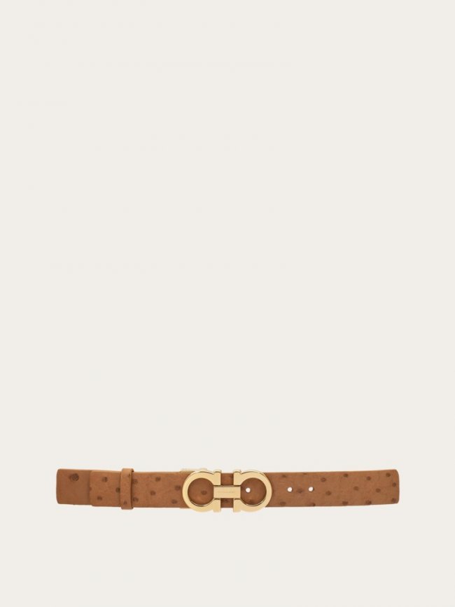 Ferragamo Women's Adjustable Gancini Belt - Camel | Quick Ship!