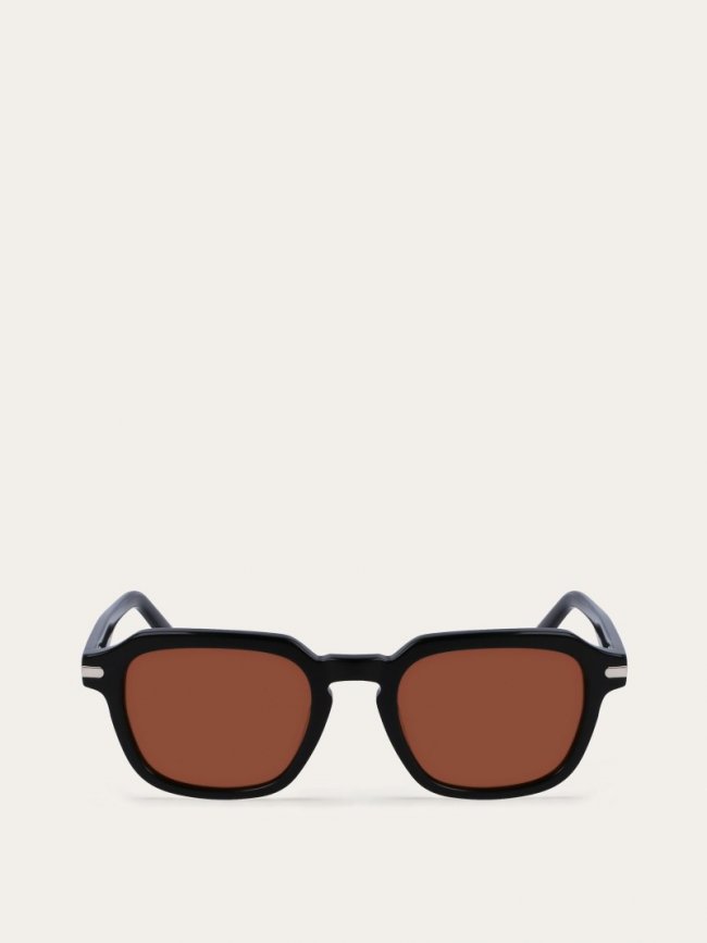 Ferragamo Men's Sunglasses - Black/Brown | Quick Ship!
