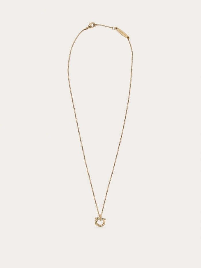 Ferragamo Women's Gancini Pendant Necklace - Gold | Quick Ship!
