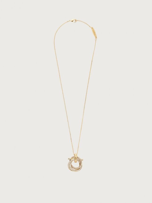 Ferragamo Women's Gancini Pendant Necklace - Gold | Quick Ship!