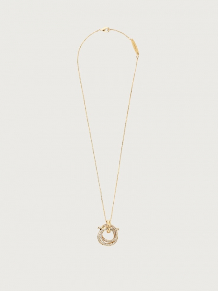 Ferragamo Women's Gancini Pendant Necklace - Gold | Quick Ship!