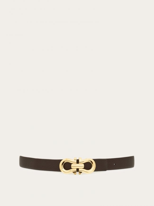 Ferragamo Women's Reversible Gancini Belt - Testa Di Moro/Stone | Quick Ship!