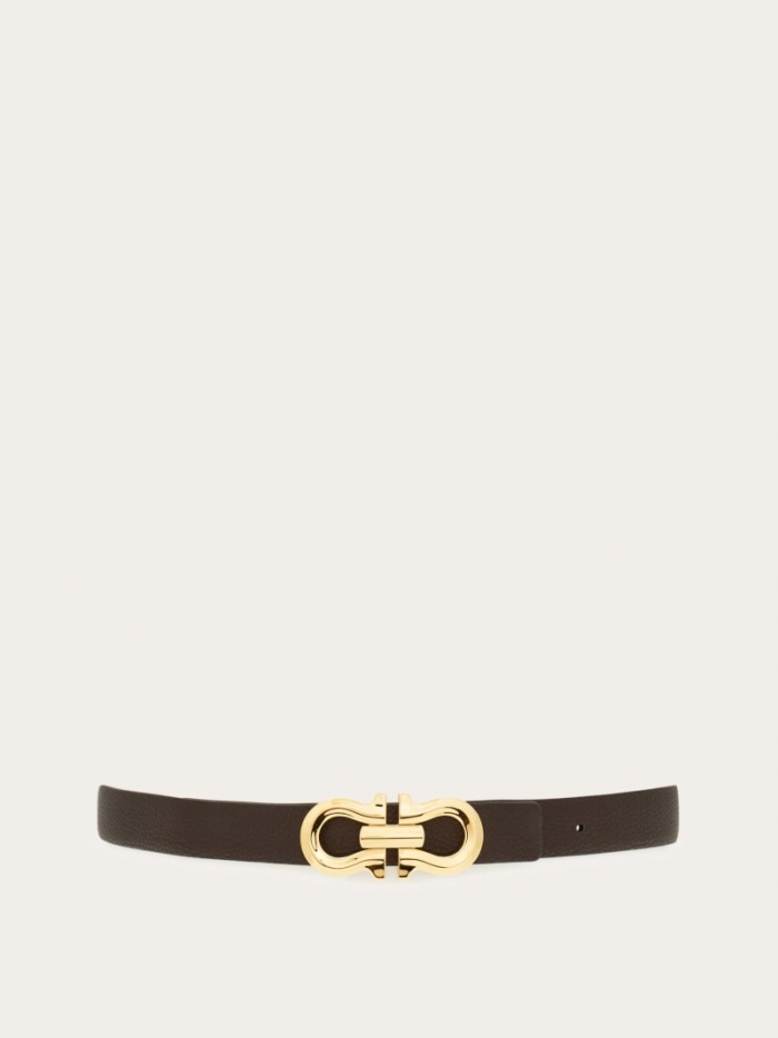 Ferragamo Women's Reversible Gancini Belt - Testa Di Moro/Stone | Quick Ship!