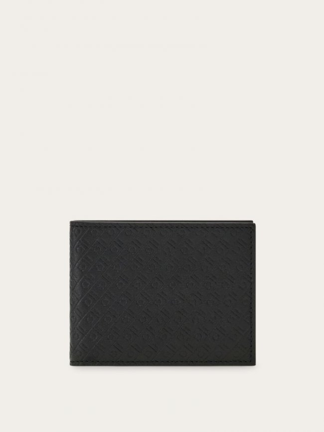Ferragamo Men's Monogram Wallet - Black | Quick Ship!