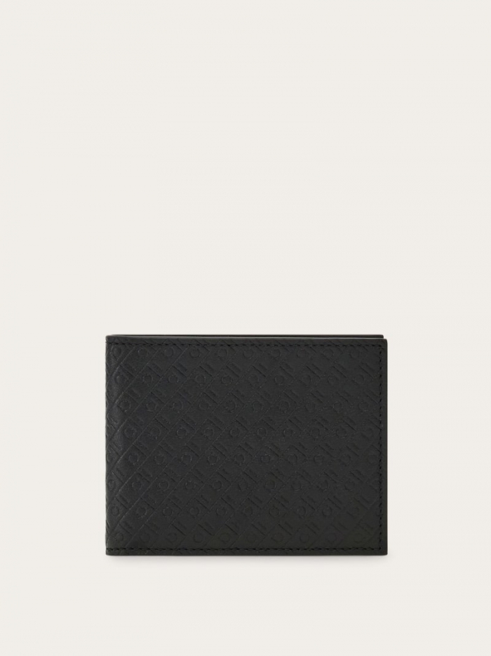 Ferragamo Men's Monogram Wallet - Black | Quick Ship!