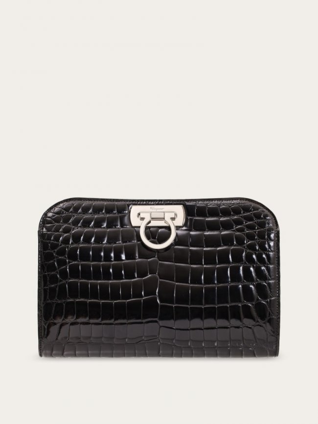 Ferragamo Women's Diana Clutch - Black | Quick Ship!